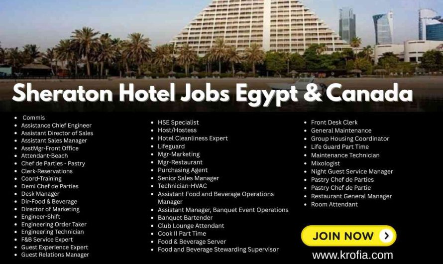 Sheraton Hotel Jobs Egypt & Canada