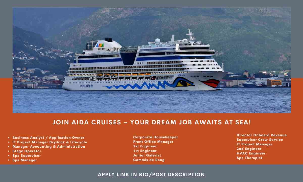 Aida Cruise Line Jobs Apply Now
