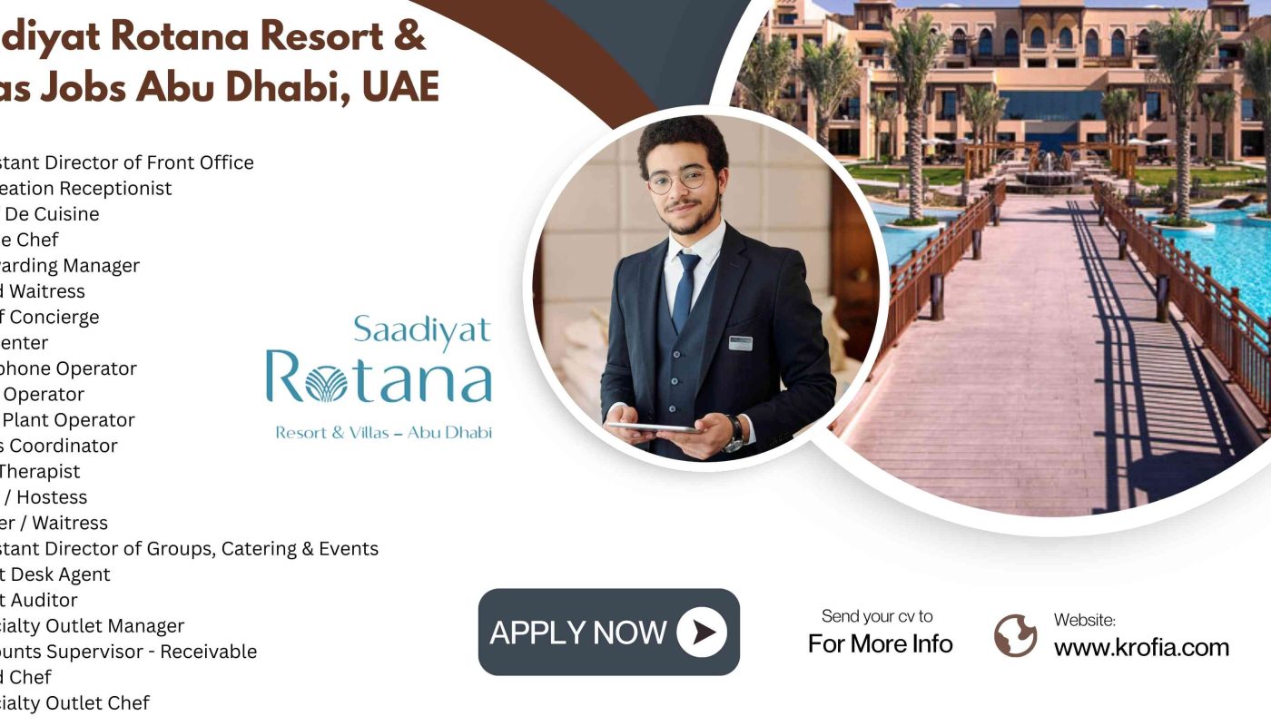 Saadiyat Rotana Resort & Villas Jobs Abu Dhabi, UAE