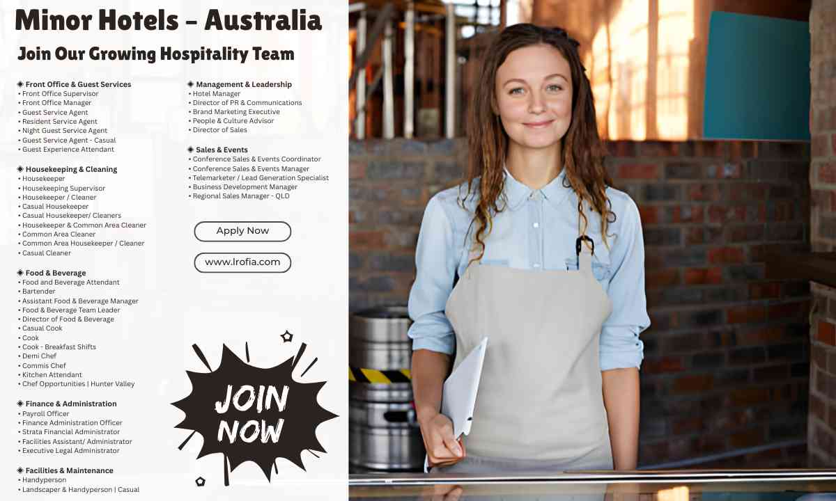 Exciting Minor Hotels Jobs Australia