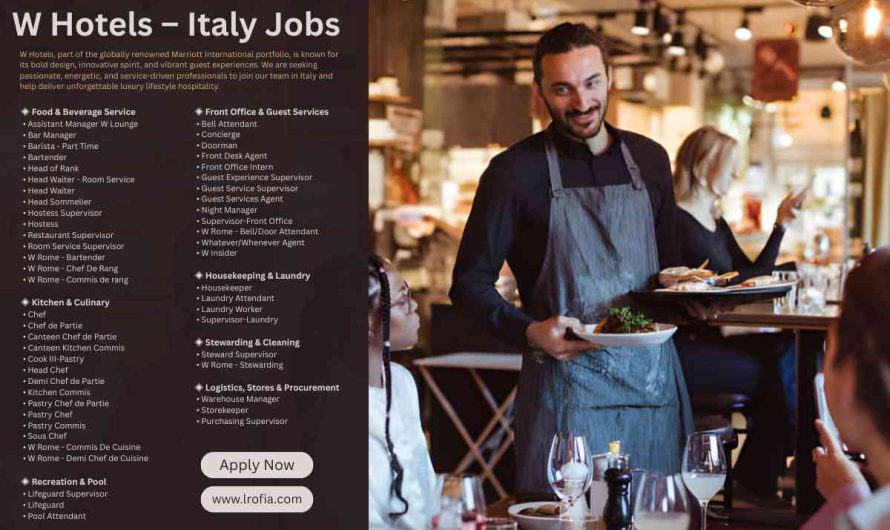 W Hotels Inspiring Careers Jobs Italy